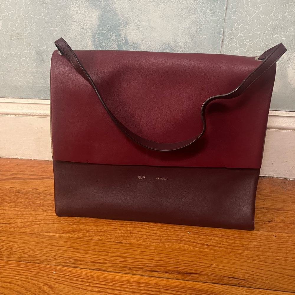 Authentic Celine leather tote bag